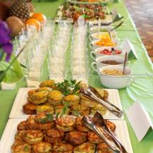 Baby Shower Brunch with Quichlettes, Yogurt Bar, Open-Faced BLT's and Roasted Root Veggie Salad